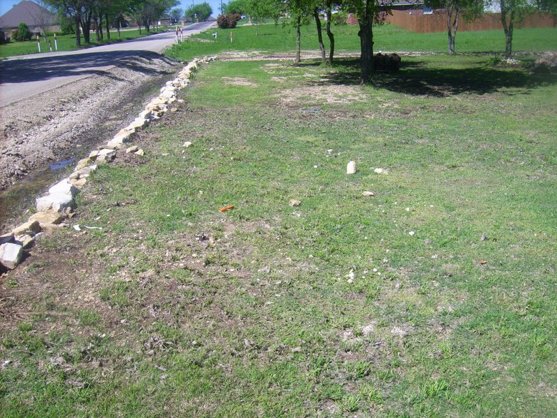 Debris that washed over from the ditch