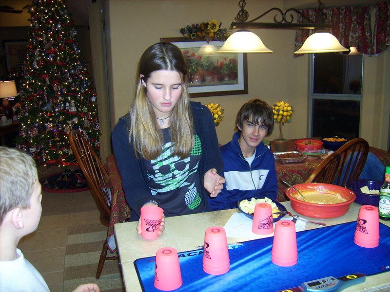 Kasey tries Speed Stacks