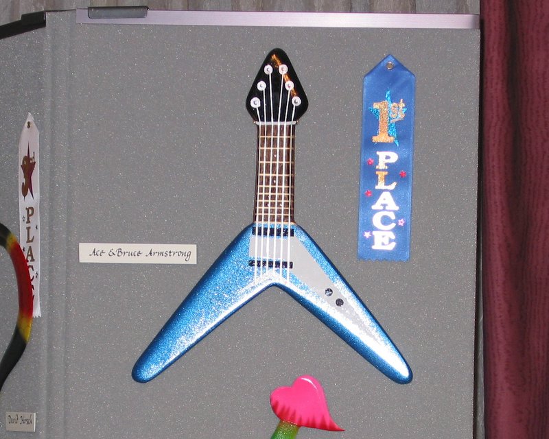 1st Place for Ace and Bruce's 'Flying V Guitar' boomerang