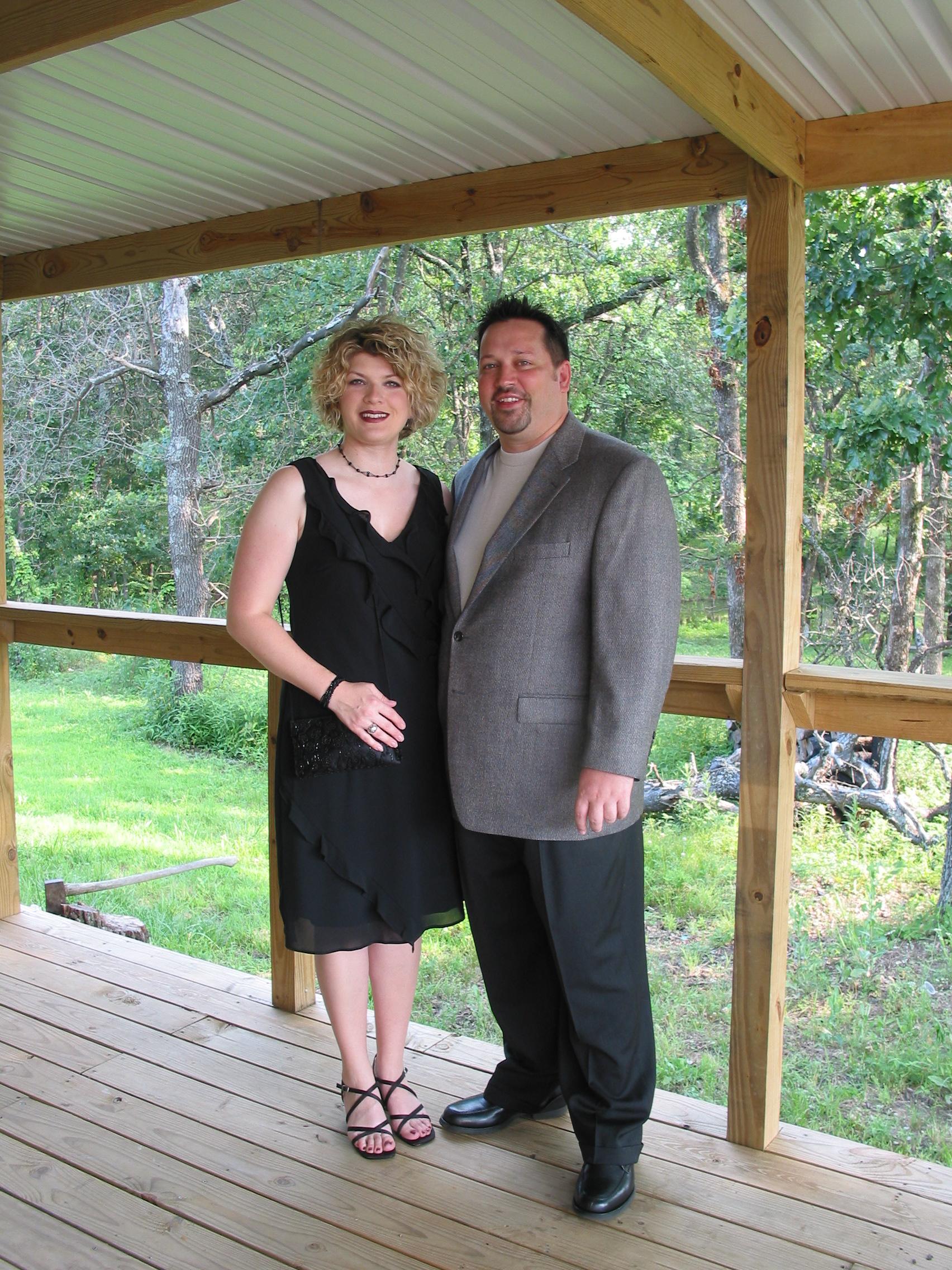 Michelle and Bruce all dressed up and about to head to the reunion