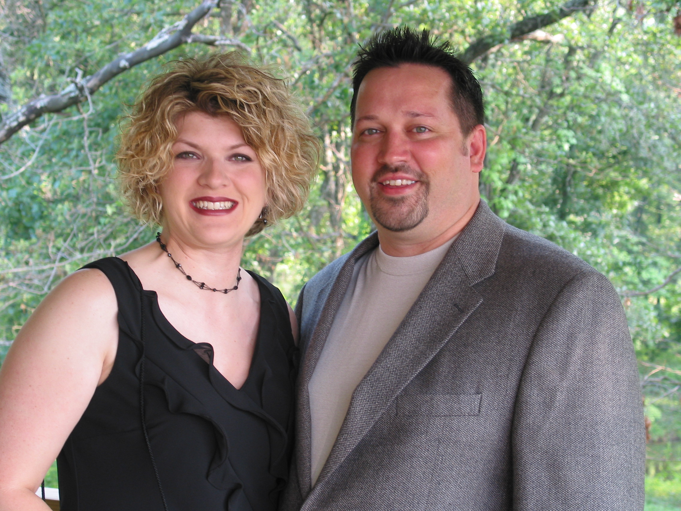 Michelle and Bruce all dressed up and about to head to the reunion.