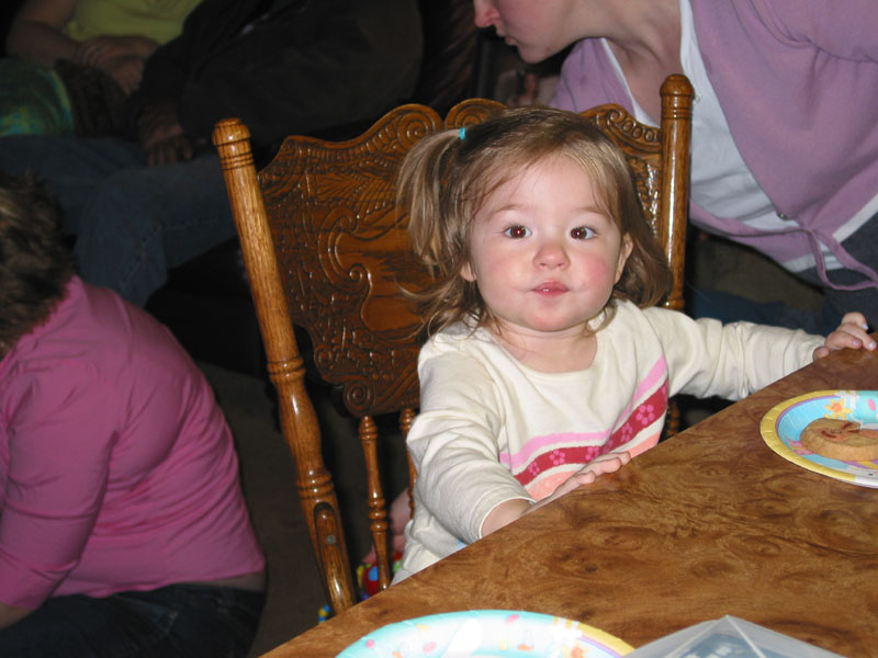 Claire before she remembered that she's a huge HAM for the camera.
