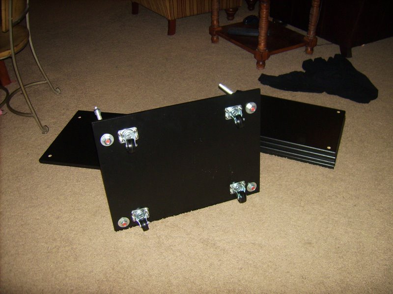Casters and the 1-foot all-thread pieces
