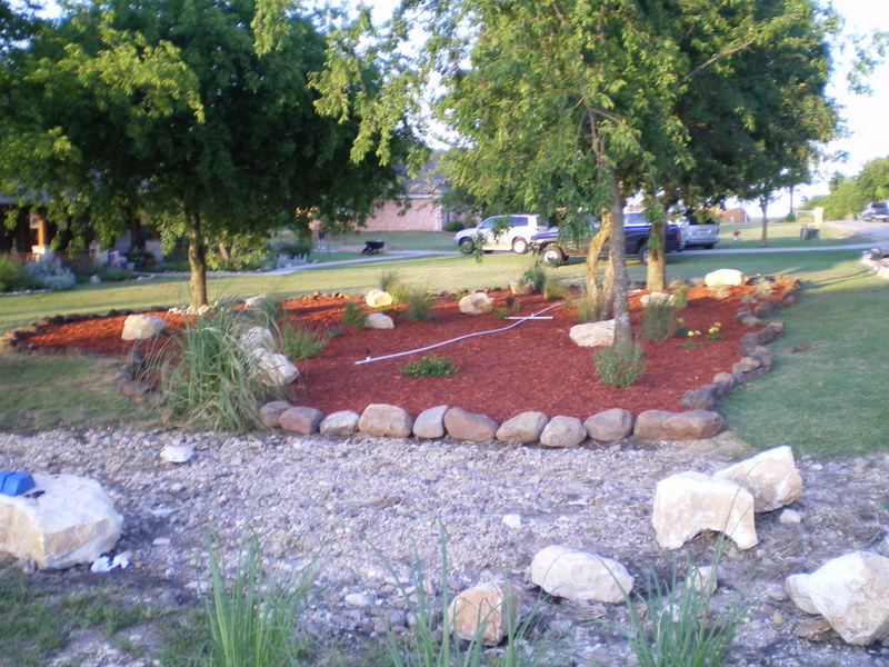 View of the new flower garden from the dry creek bed-1