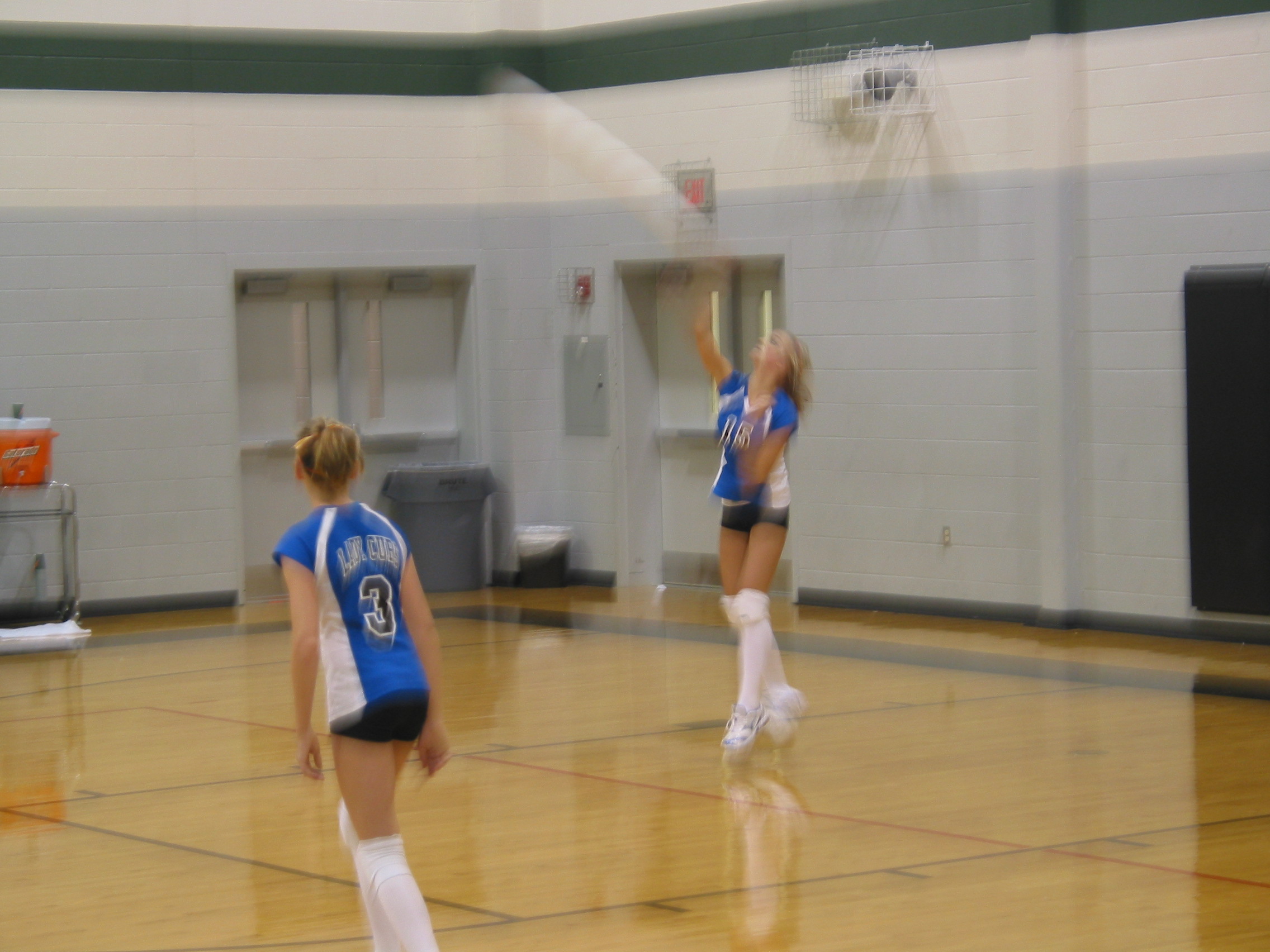 Holly serves one up