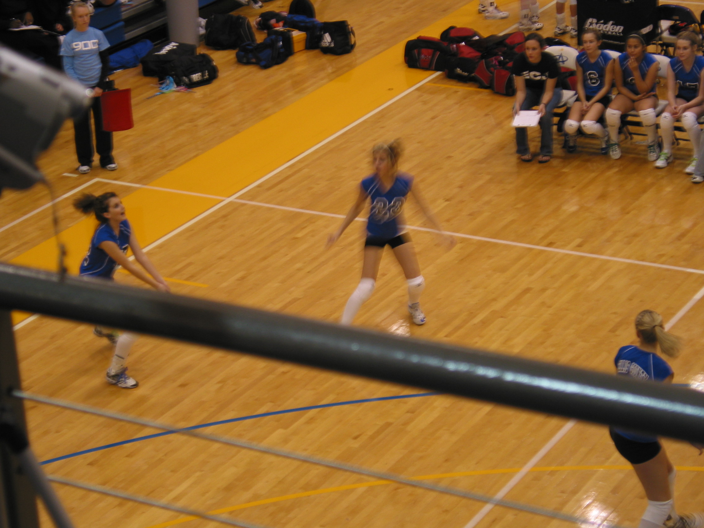 A shot of the court from upstairs at the IAD facility.