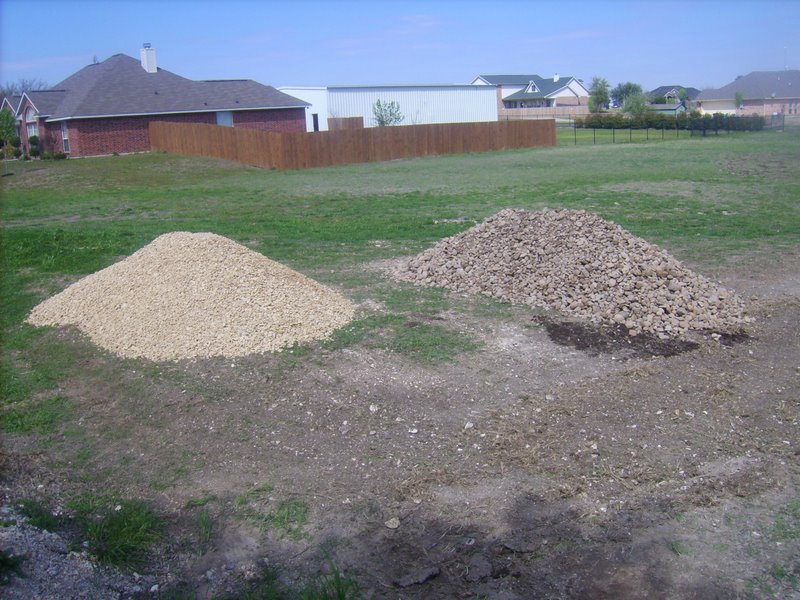 River rock gravel and Brazos cobble stone