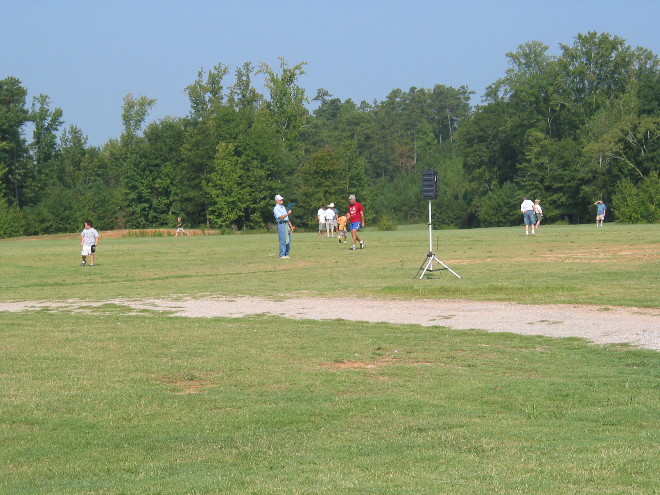 Folks learning to throw