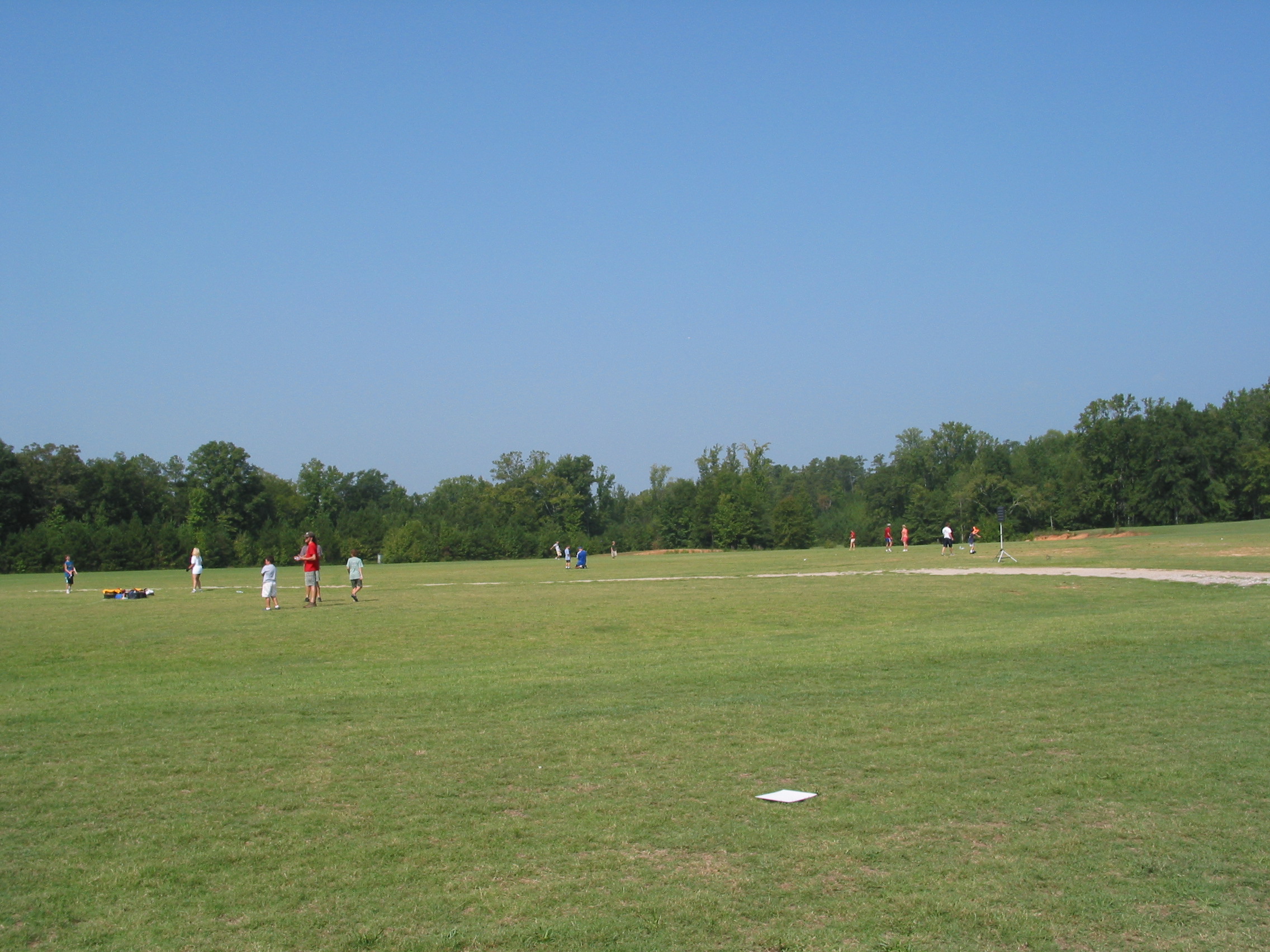 Coaching the kids in preparation for a mini tourney