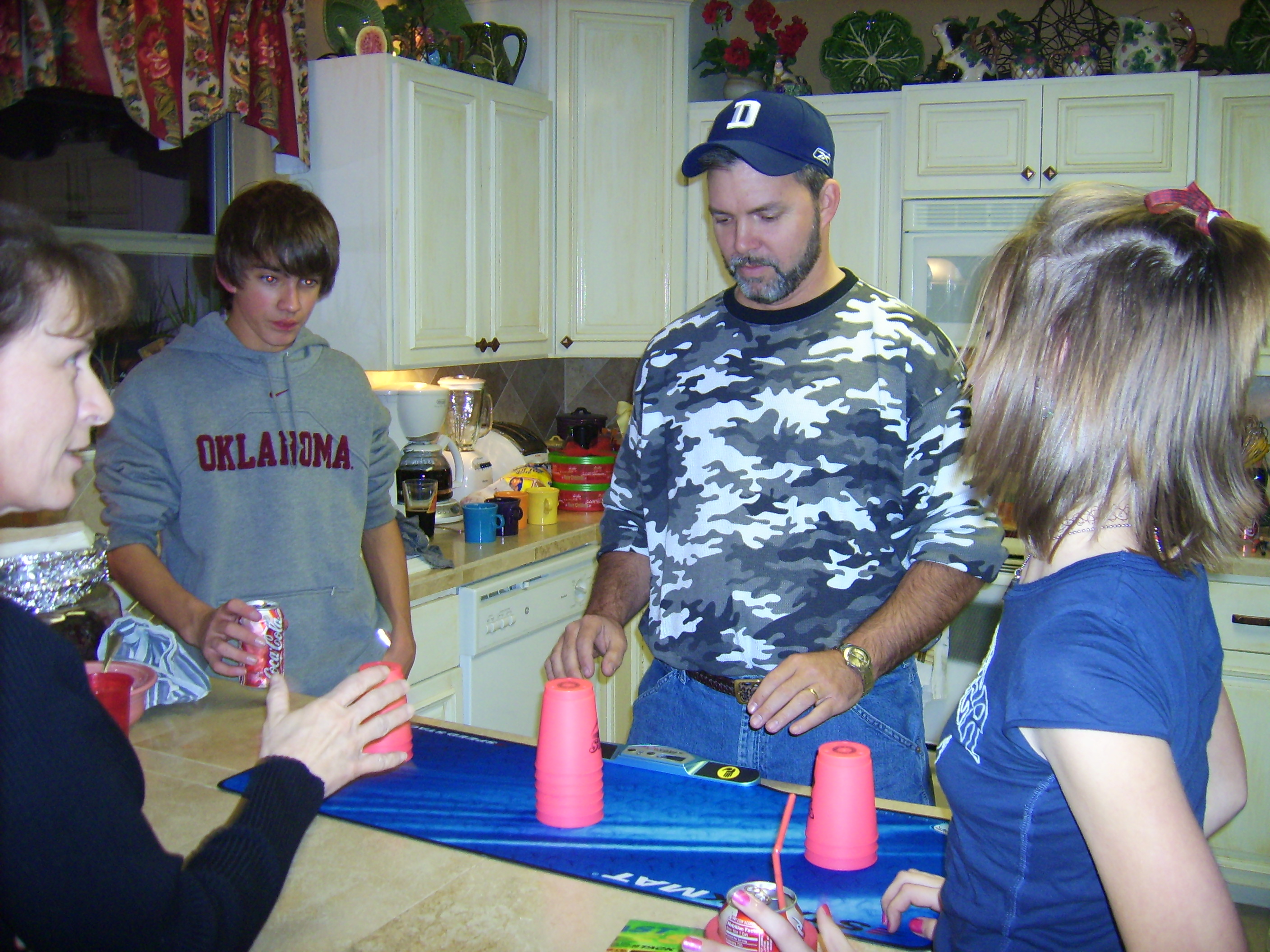 The cup-stacking craze begins with Joey