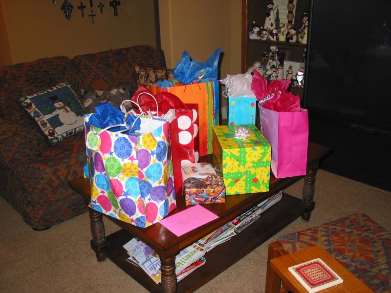 Look at all of my presents!!!!
