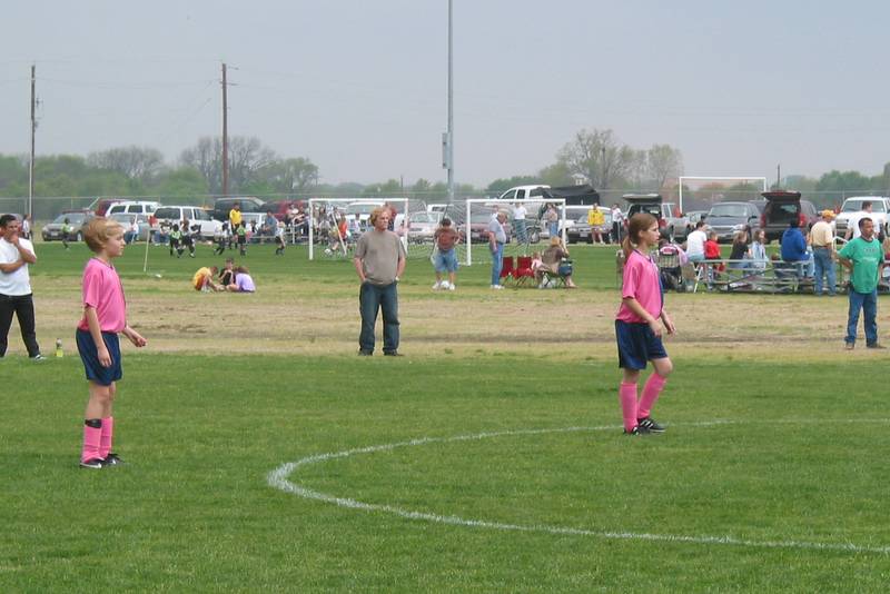 Lulu and Holly are ready on defense.