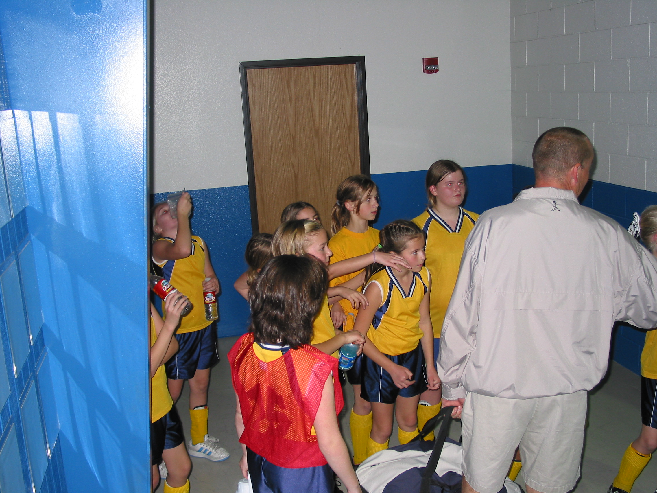 Post-game pep talk.