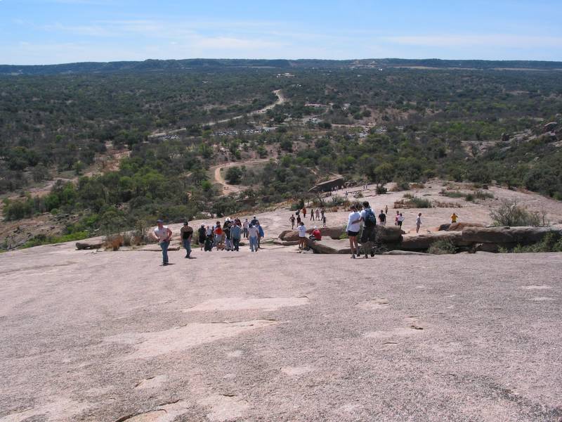 Looking down from about half way up