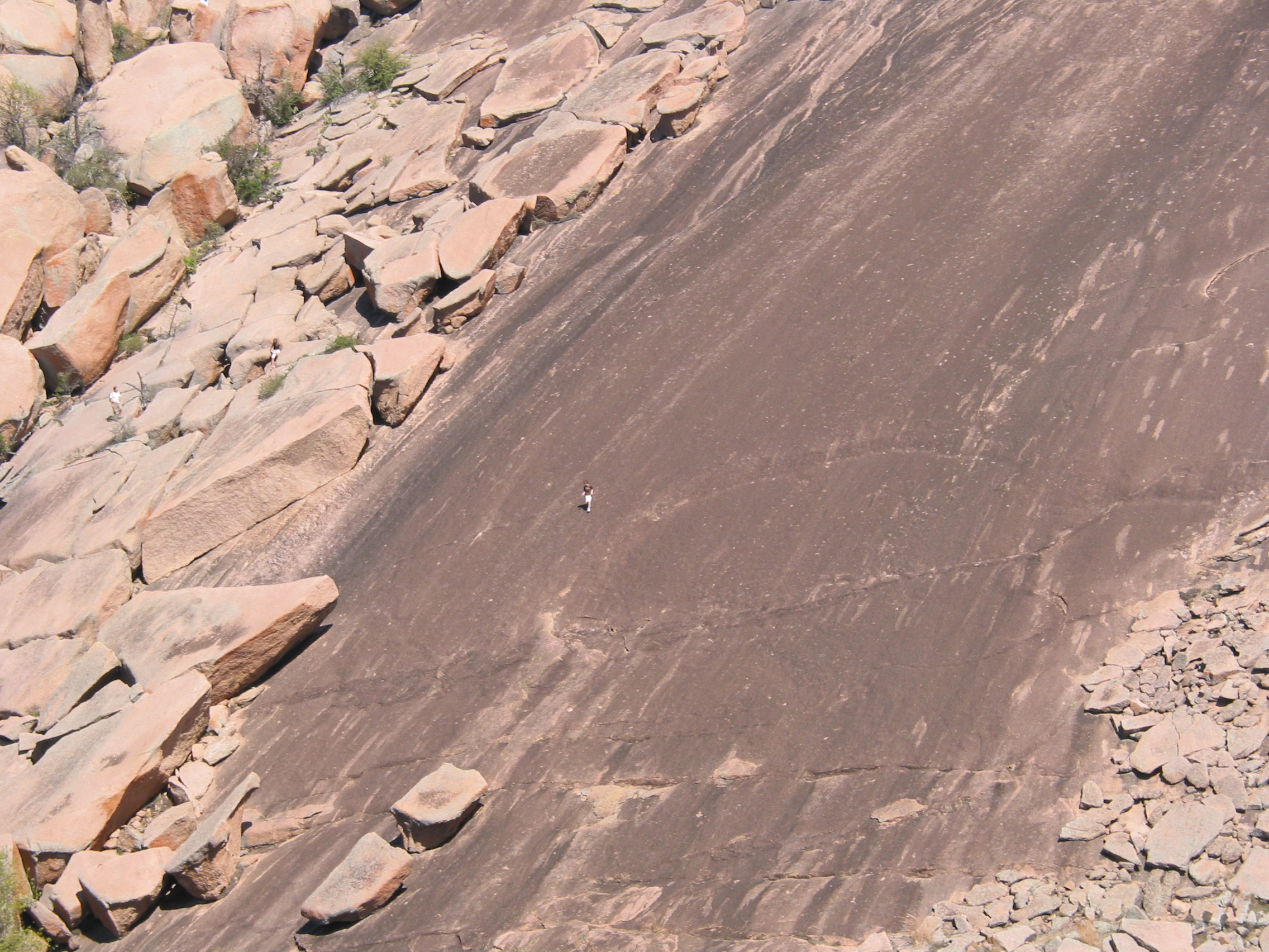 The slick part near where Michelle made her descent