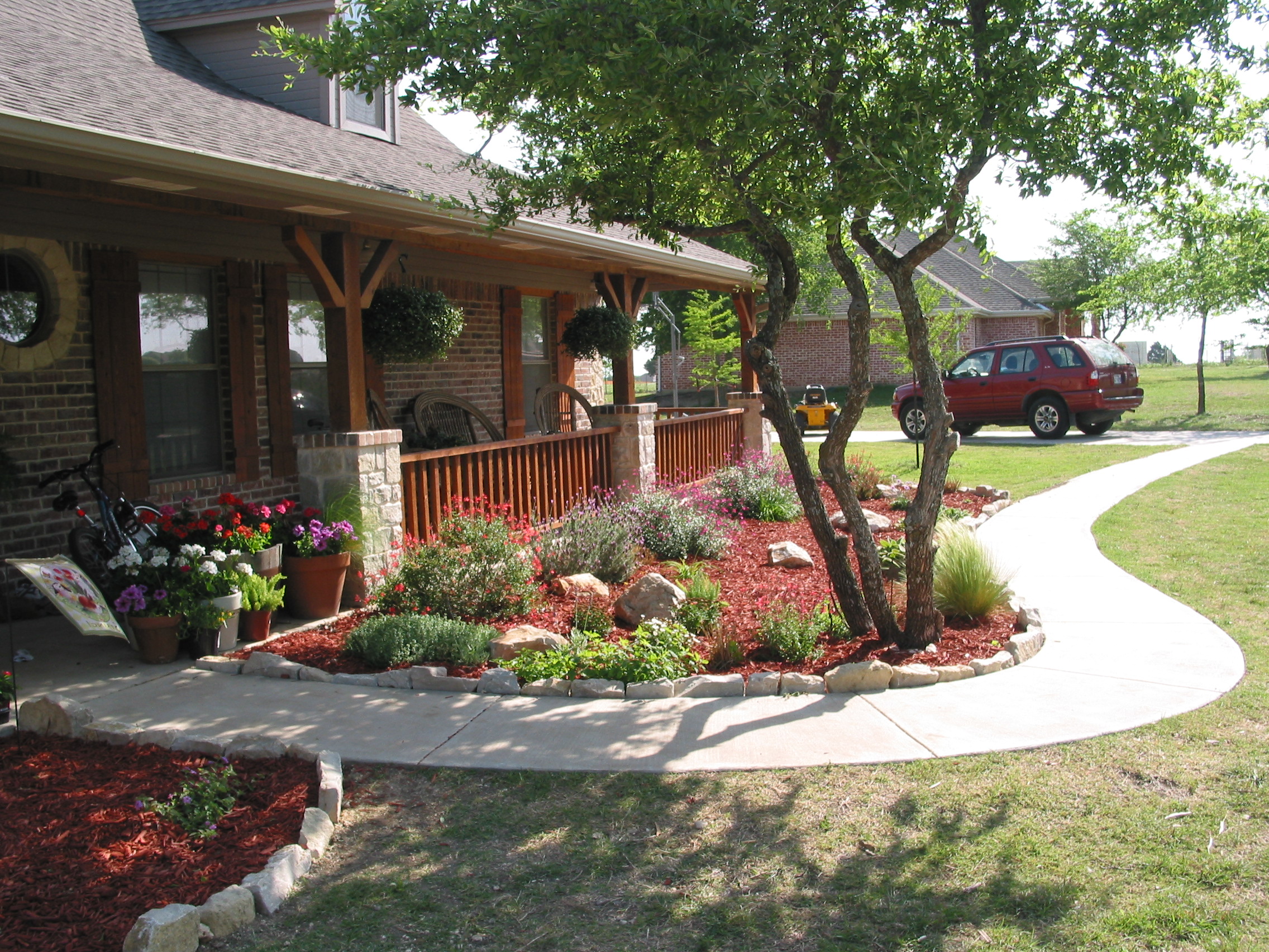Last year's landscaping has been improved upon this year