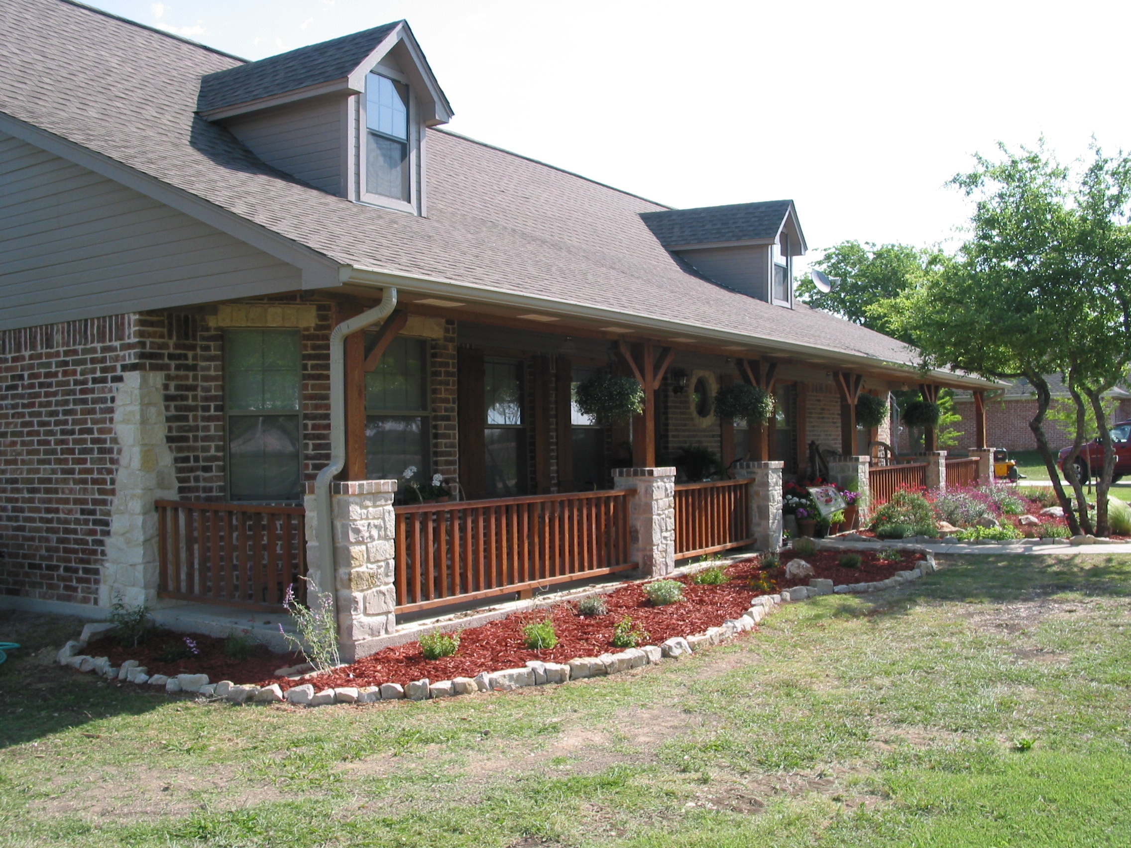 The newest landscaped area