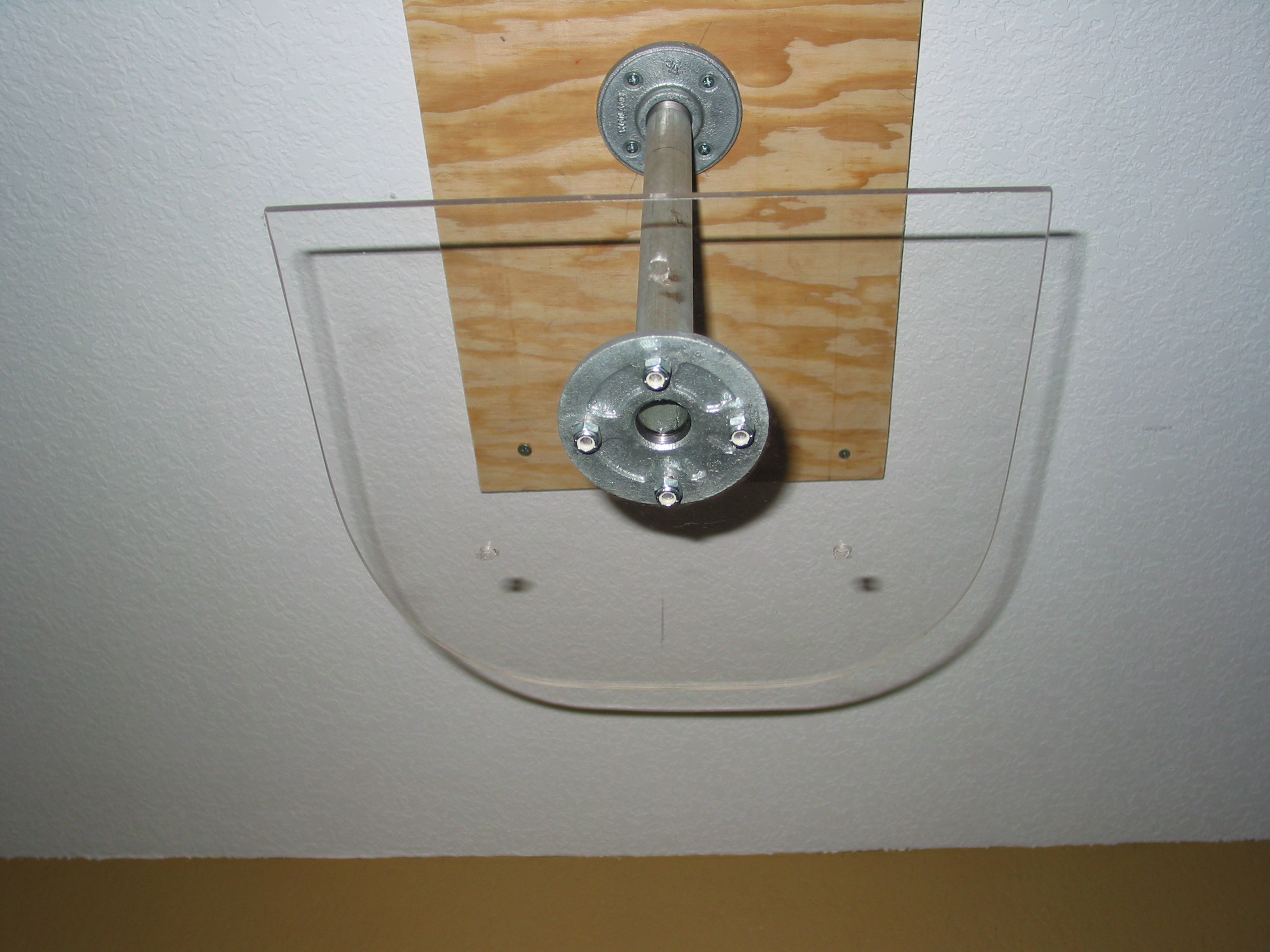 Projector ceiling mount with projector removed.