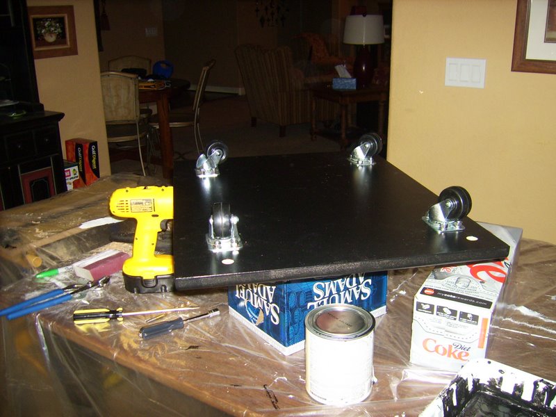 Casters installed