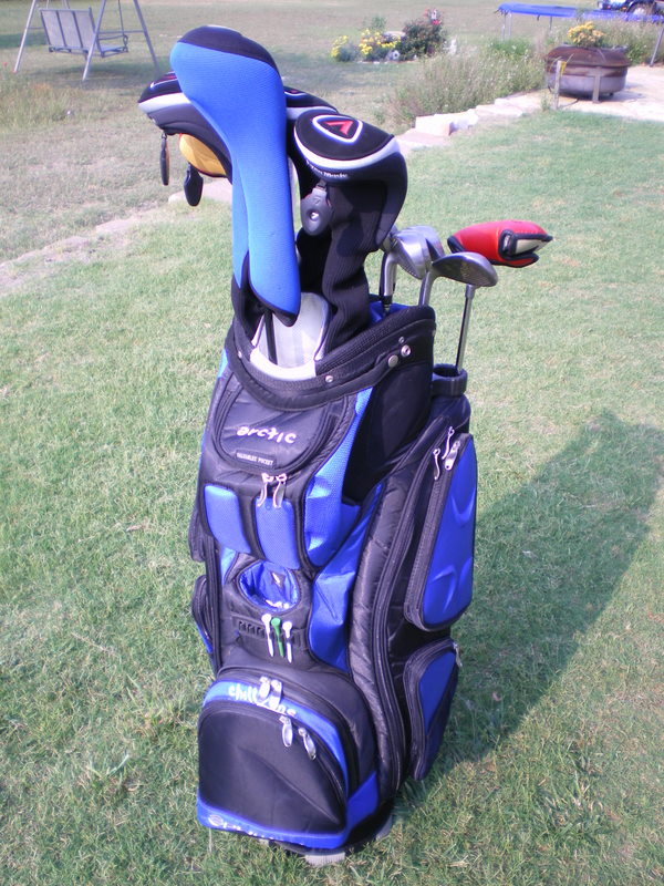 My new golf bag and TaylorMade irons