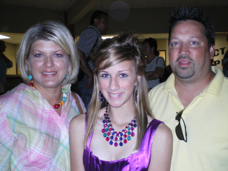 Holly NJHS Induction Day - Michelle, Holly, Bruce