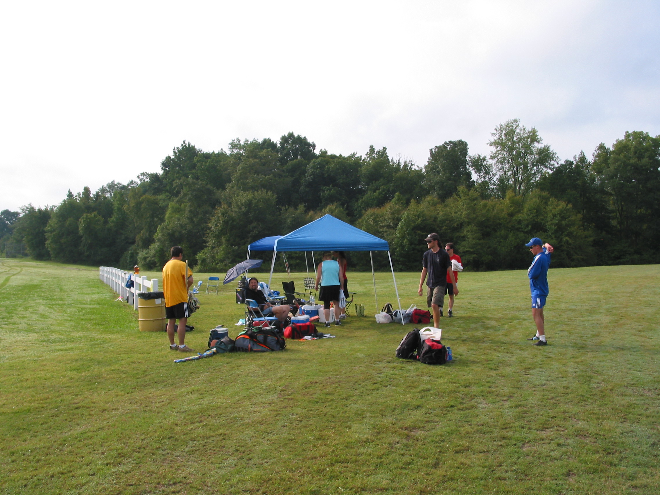 The competitors' canopies