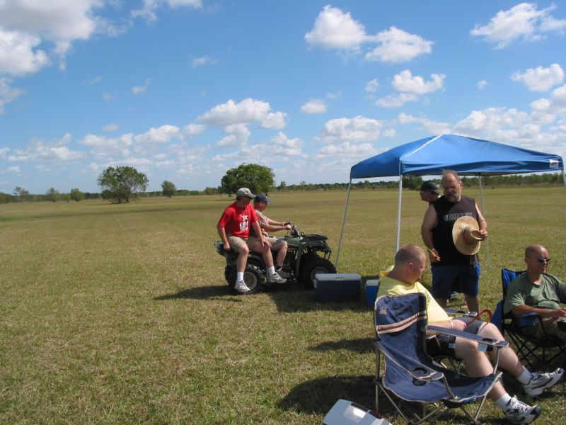 Roy and Pat making use of the 4-wheeler.