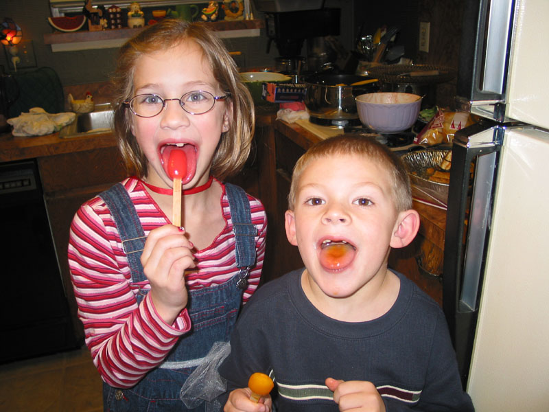 Holly and Christopher enjoy a winter treat