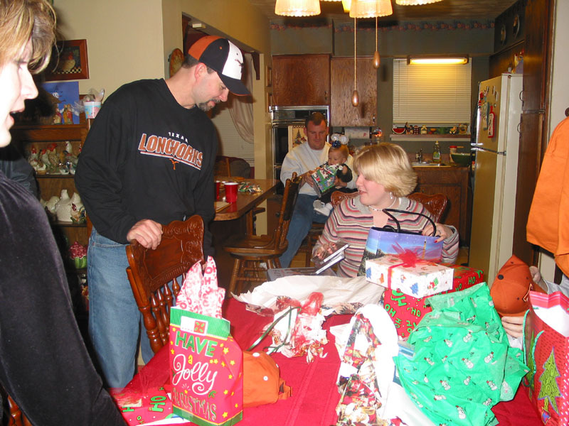 Joey seems impressed by Whitney's gifts