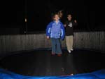 First bounces on the trampoline at Nanny's house