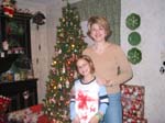 Holly and Michelle with the Christmas tree