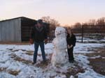 Papaw and Holly just had enough snow for this excellent snowman