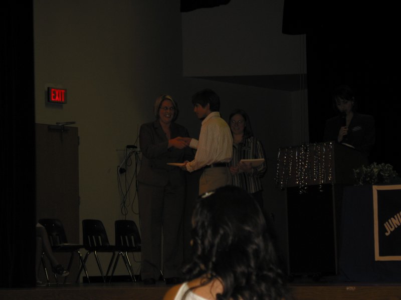 NJHS - Andrew gets his certificate.JPG