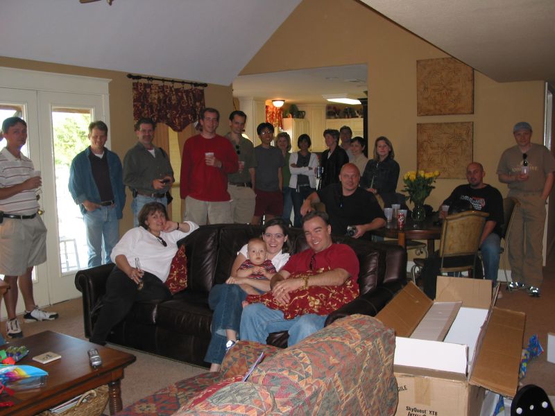All these people were watching the gift opening action.
