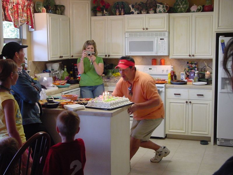 Gotta blow hard enough to put out the candles, but still leave the icing in place...