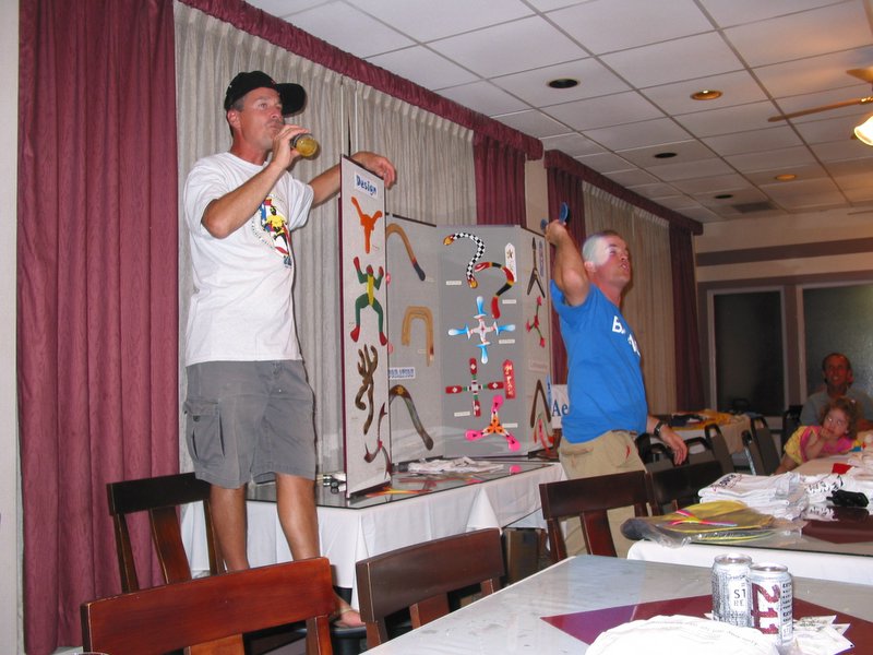 Gregg lubes his vocal cords while Matt auctions off a 3-blader