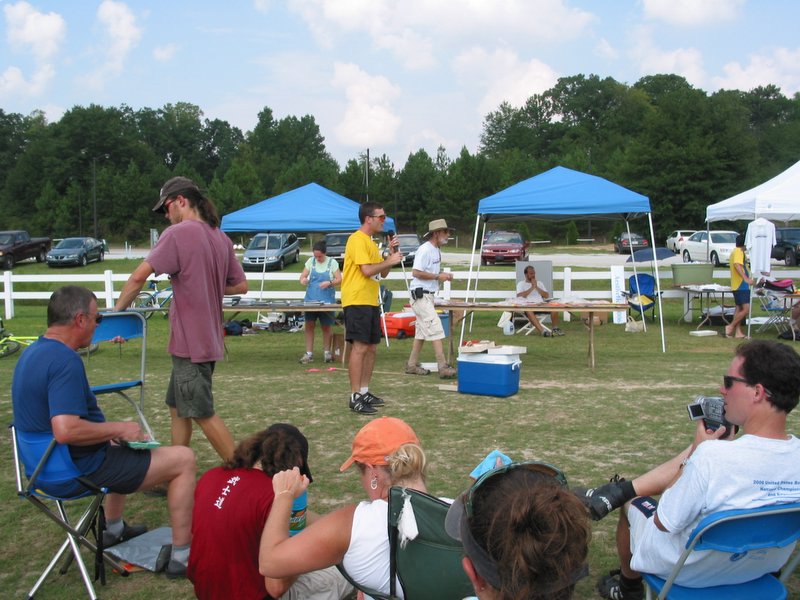 Jason exhorts everyone to assemble for the awards ceremony