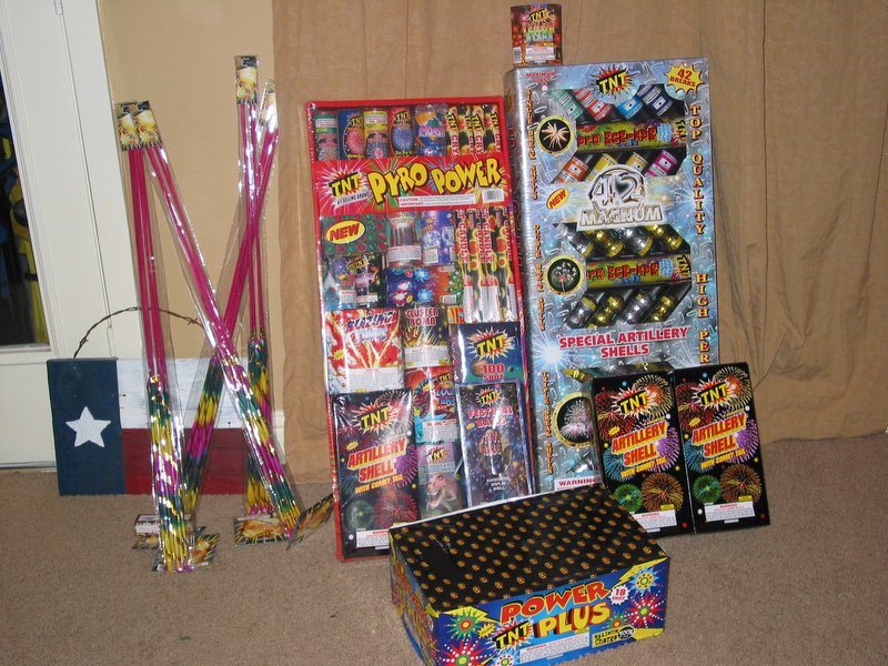 Our meager fireworks supply