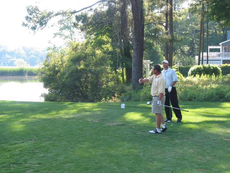 Oyster Bay - Scott and Joey on Hole 13's teebox