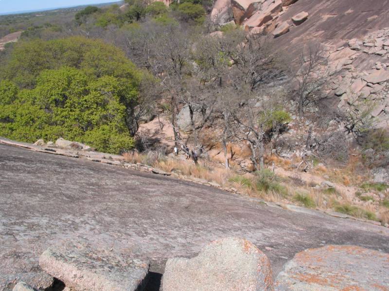 Andrew took this shot of the valley trail from part way up 'Little Rock'