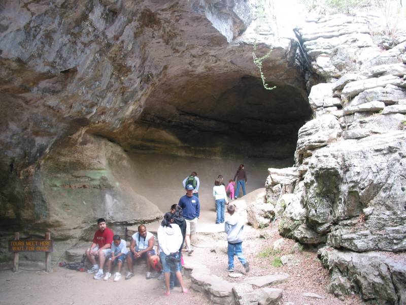 This is actually just a shallow cave, not the real cavern entrance as we had guessed